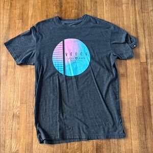 Veece Men's Black Graphic Tee